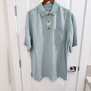 Tommy Bahamas Men's Light Blue Polo Shirt